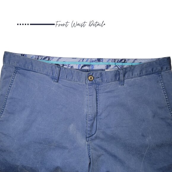 DOCKSIDE BLUE FLAT FRONT TOMMY BAHAMA SHORT FOR MEN SIZE 40 - Picture 4 of 9